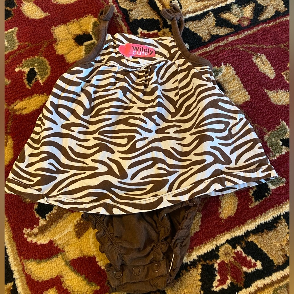 Carter's Brown Zebra Print Bodysuit